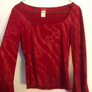Red Bell sleeved shirt